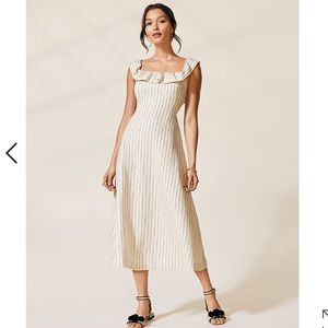 Ruffle Flare Midi Dress